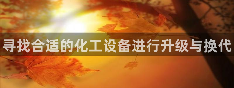 新宝gg平台注册?：寻找合适的化工设备进行升级与换