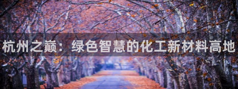 新宝gg账号首页：杭州之巅：绿色智慧的化工新材料高地